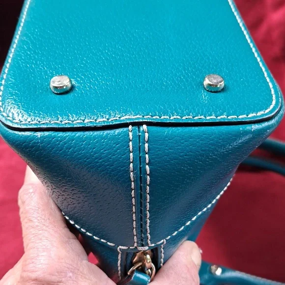 SALE Kate Spade Teal Blue Leather Shoulder Bag Great Used Condition - Picture 5 of 12
